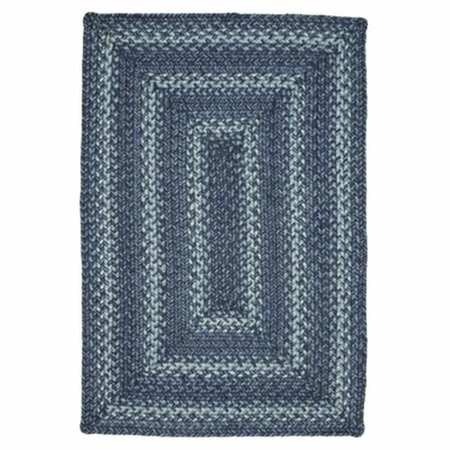 HOMESPICE DECOR 13 x 19 in. Denim Jute Braided Placemat Oval - Blue & White - set of 4 594686